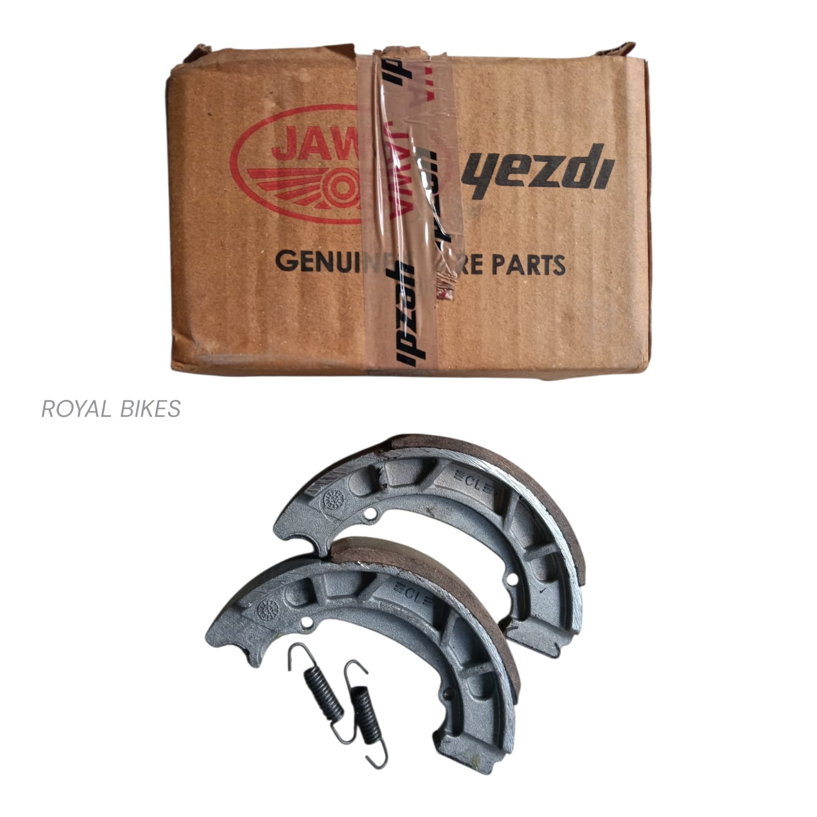 Jawa Yezdi genuine brake shoe set OEM T2001JKW0010N for Jawa bikes