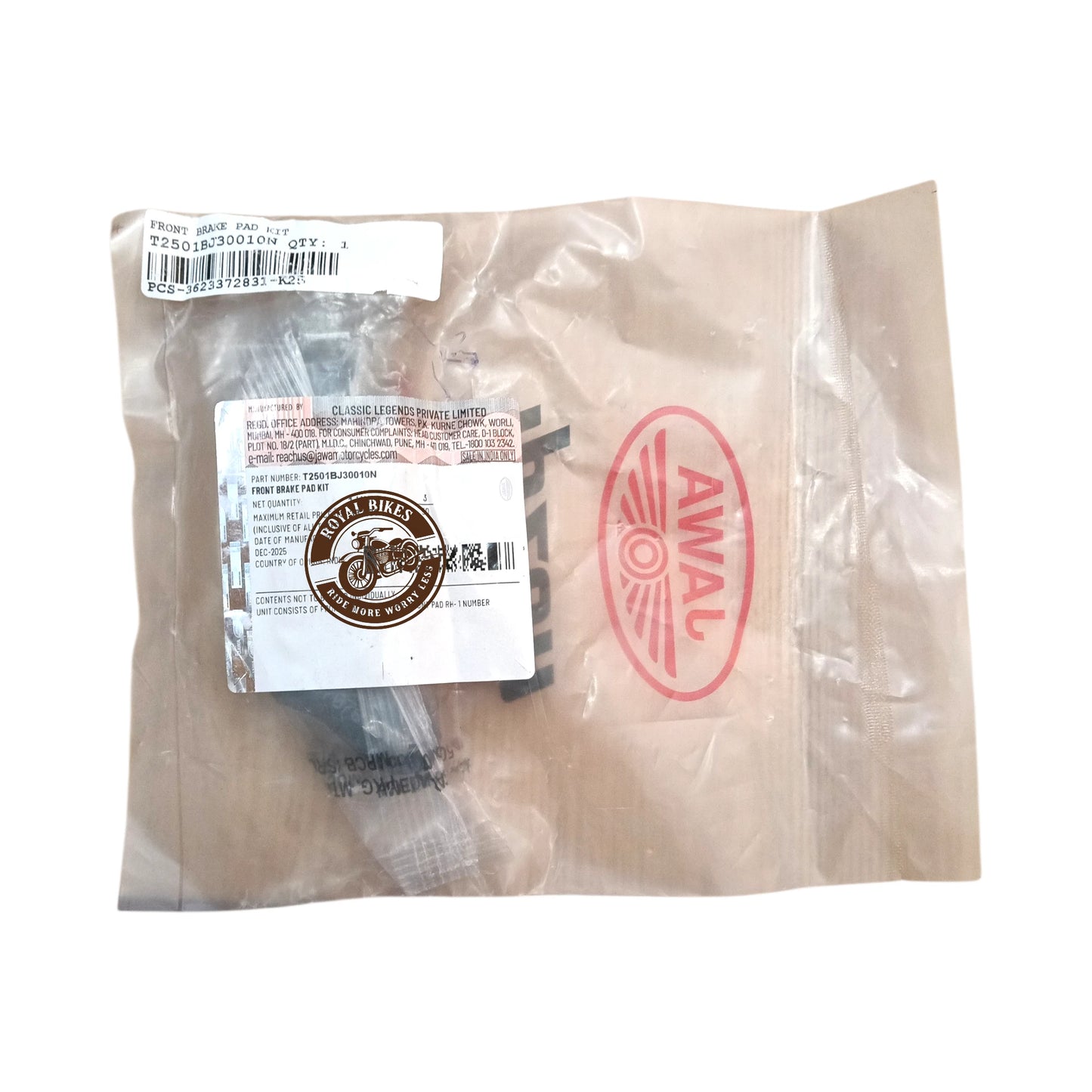 Jawa 42 Front Brake Pad Genuine OEM T2501BJ30010N