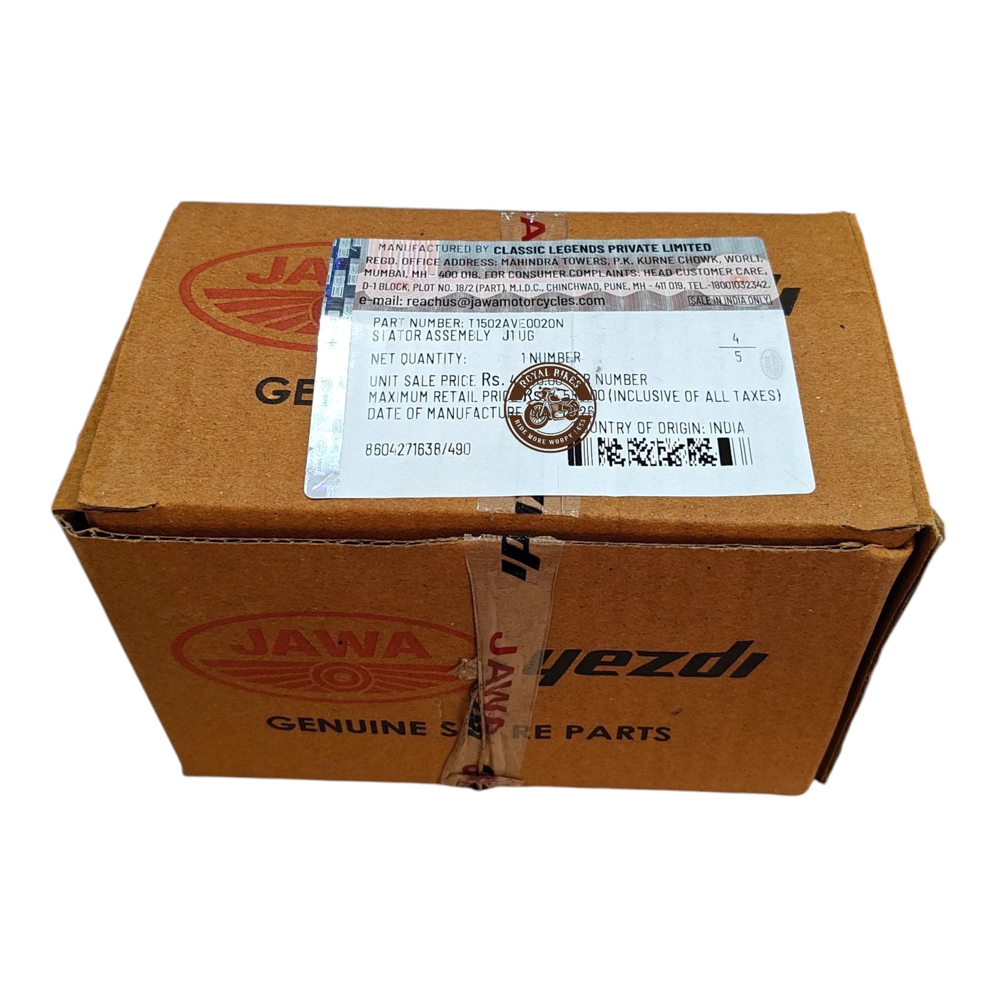 Jawa Yezdi Genuine Stator Assembly T1502AVE0020N for Jawa & Yezdi Motorcycles OEM Spare Part box