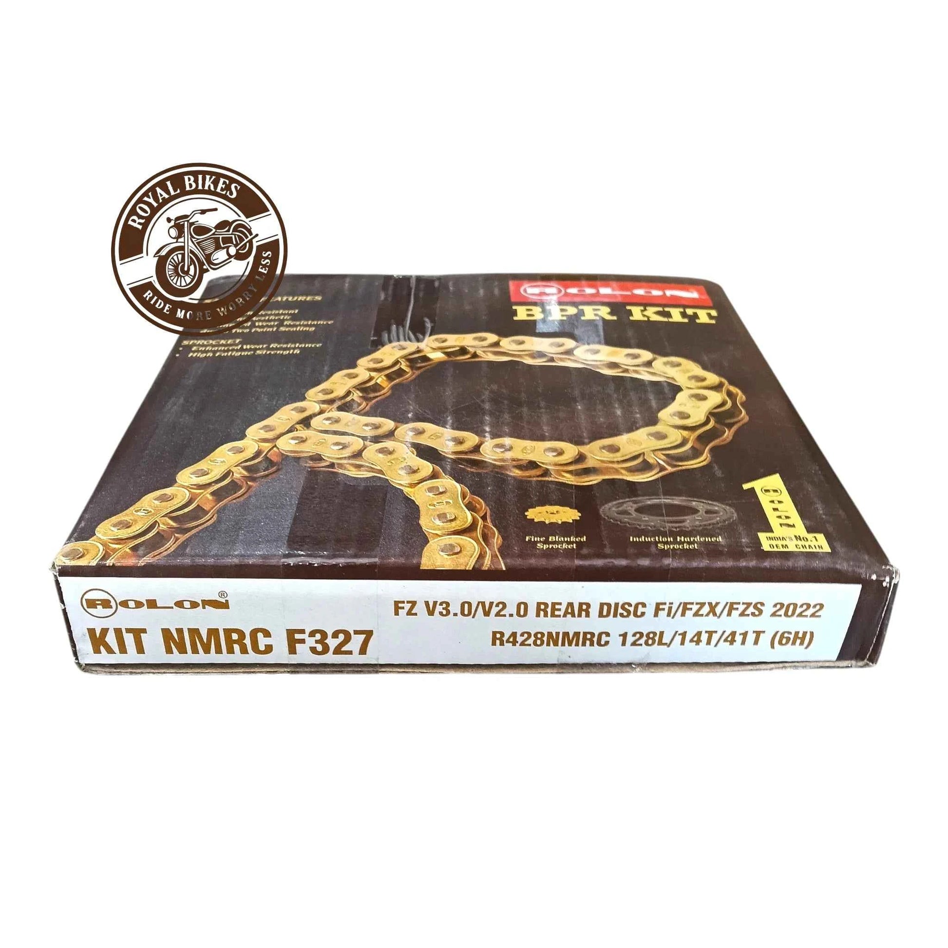 Rolon Brass Chain Kit Yamaha FZ V3/V2 Rear Disc -NMRC 327