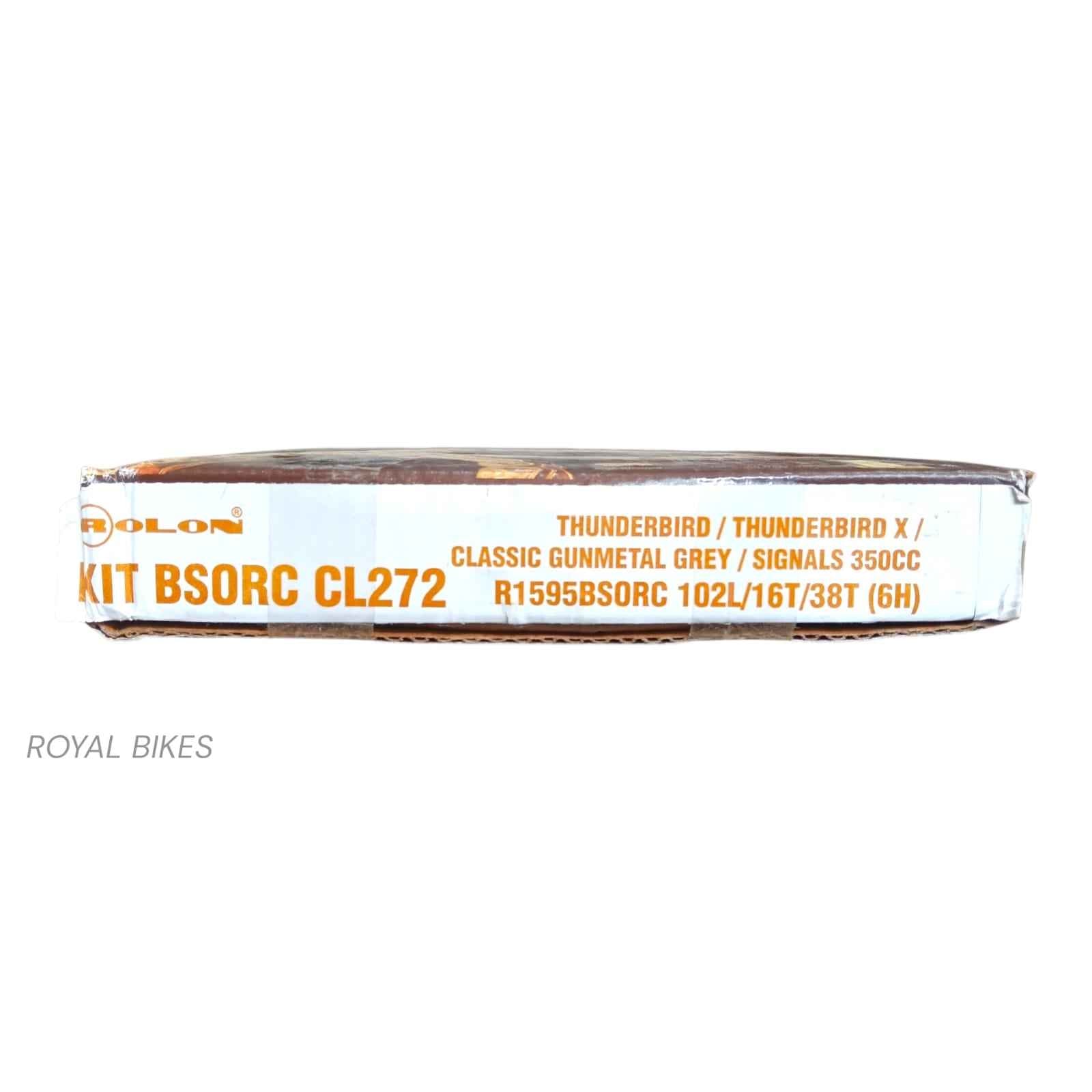Rolon BSORC CL272 Brass Plated Chain Sprocket Kit for Royal Enfield Thunderbird, Thunderbird X & Classic 350 Signals