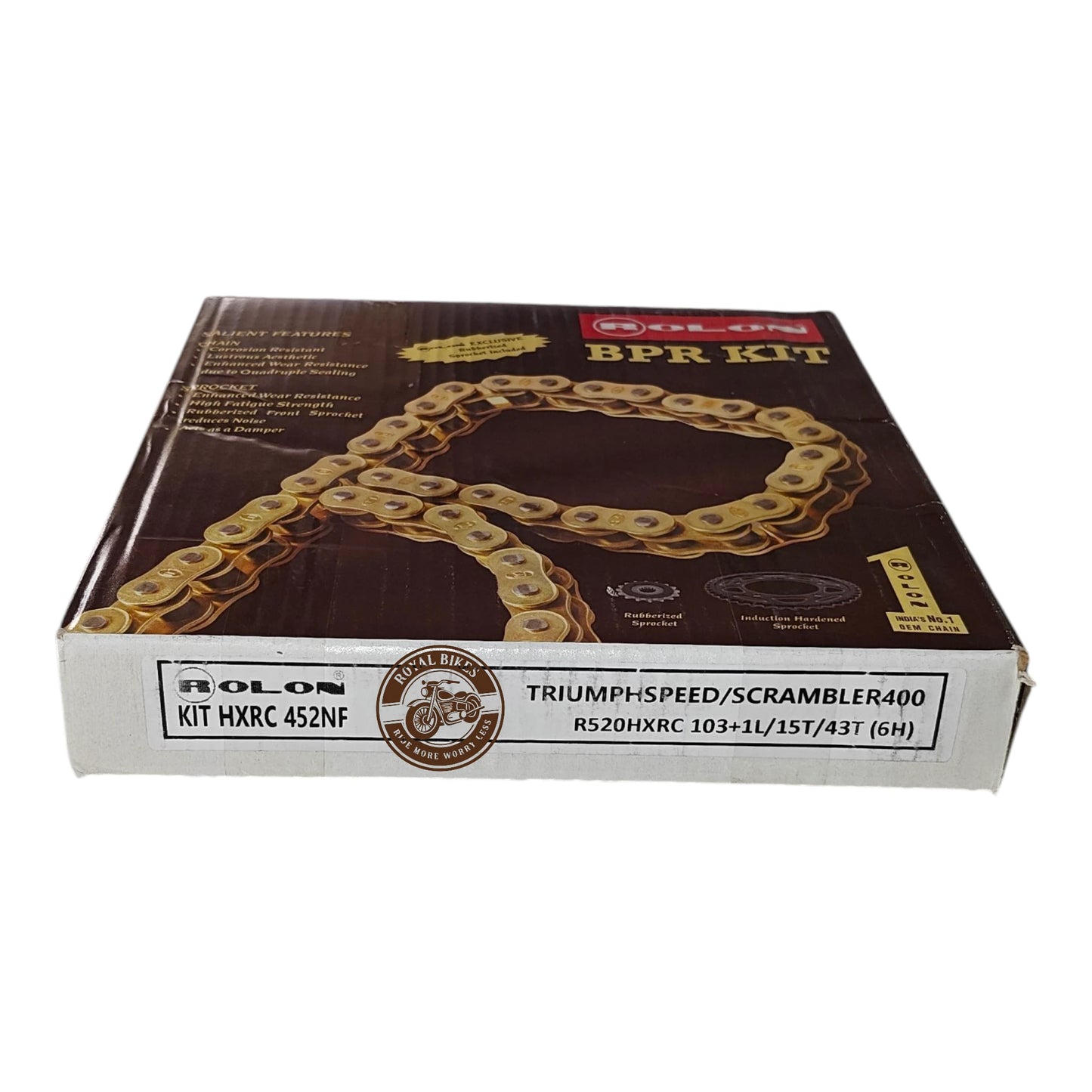 Rolon Chain Sprocket Kit HXRC 452NF for Triumph Speed/ Scrambler 400