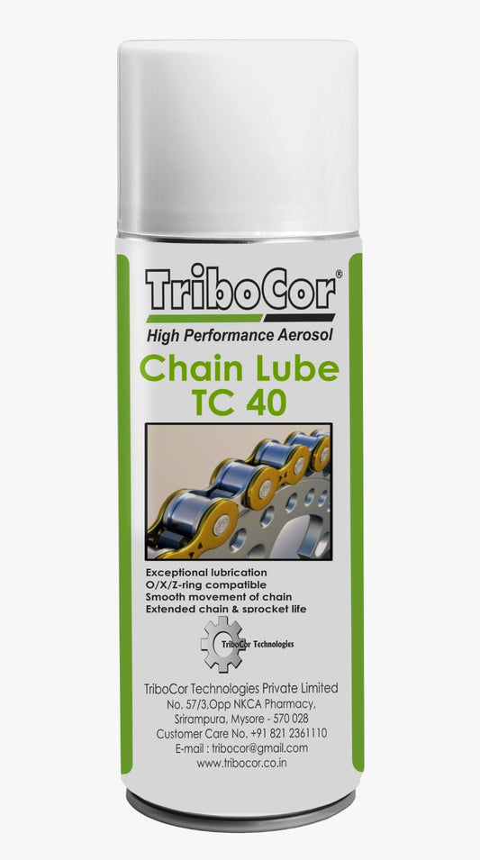 TRIBOCOR TC40 CHAIN LUBE SPRAY GREASE COMPATIBLE FOR BIKES AND MOTORCYCLE TWO WHEELERS 