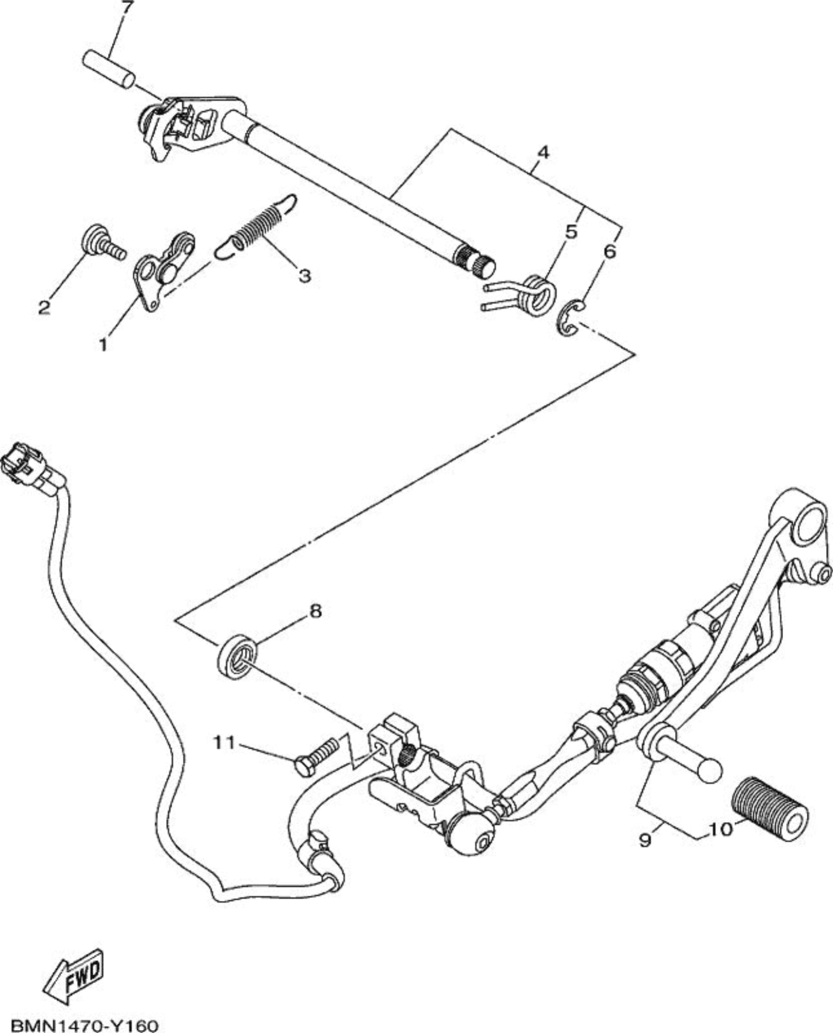 YAMAHA-GEUNINE-OE-OEM-BCW-E8110-01-SHIFT-PEDAL-ASSY-R15-V4-R15-M