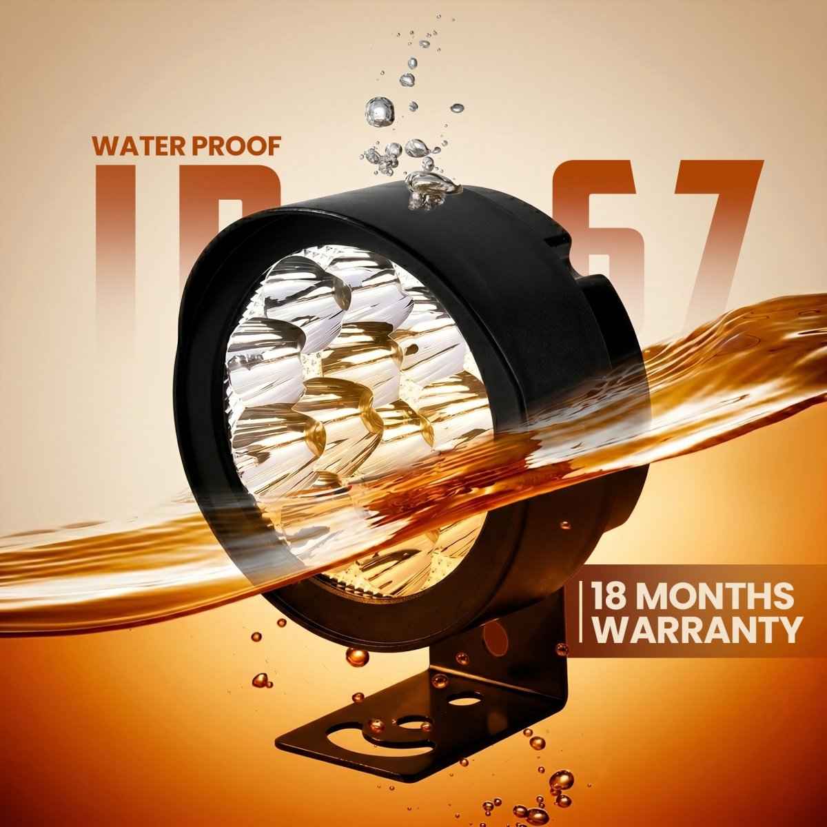 LGP 12 LED ABS Motorcycle Fog Lamp Waterproof
