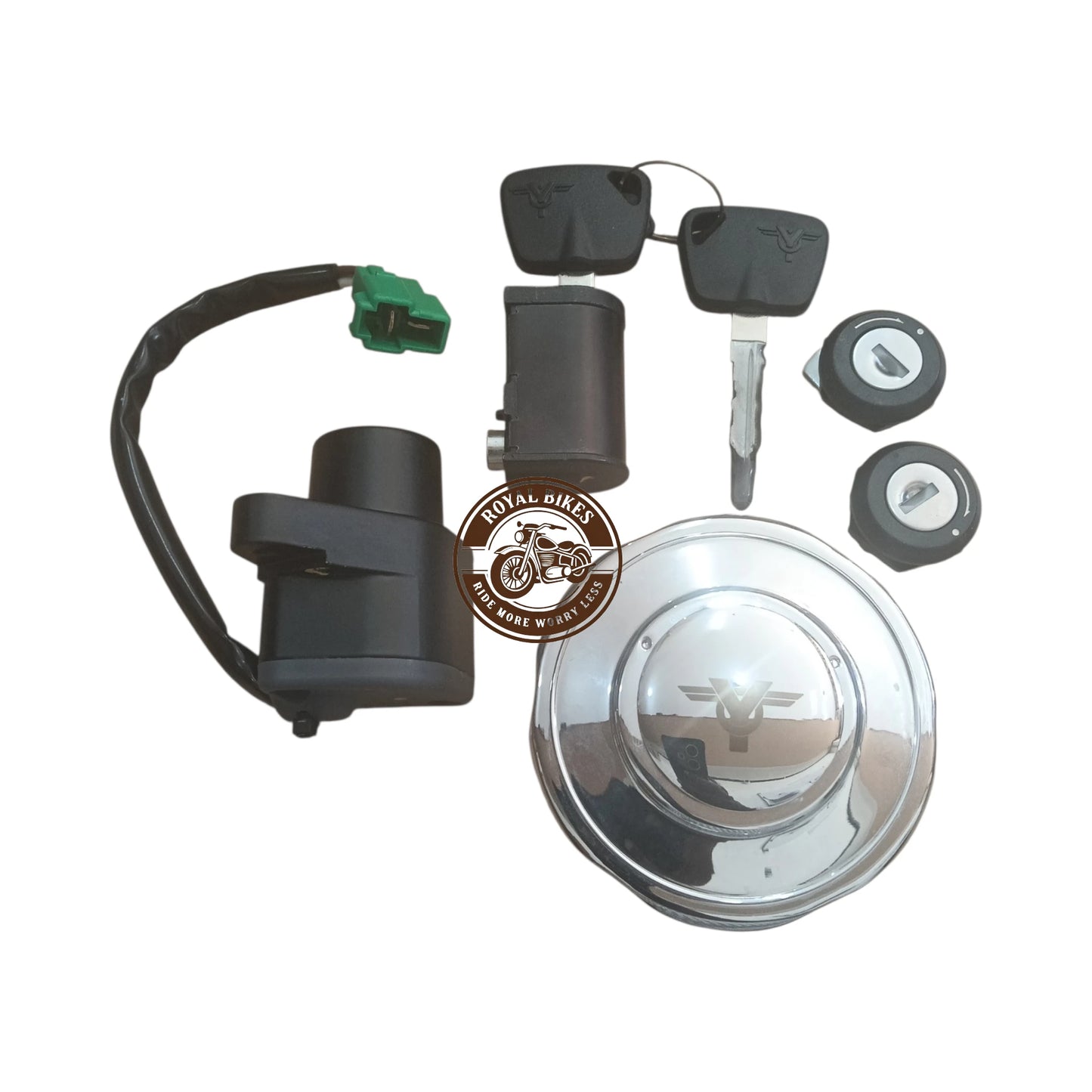 Jawa Yezdi Genuine Lock Set for Yezdi Roadster (OEM T08000J20120N)