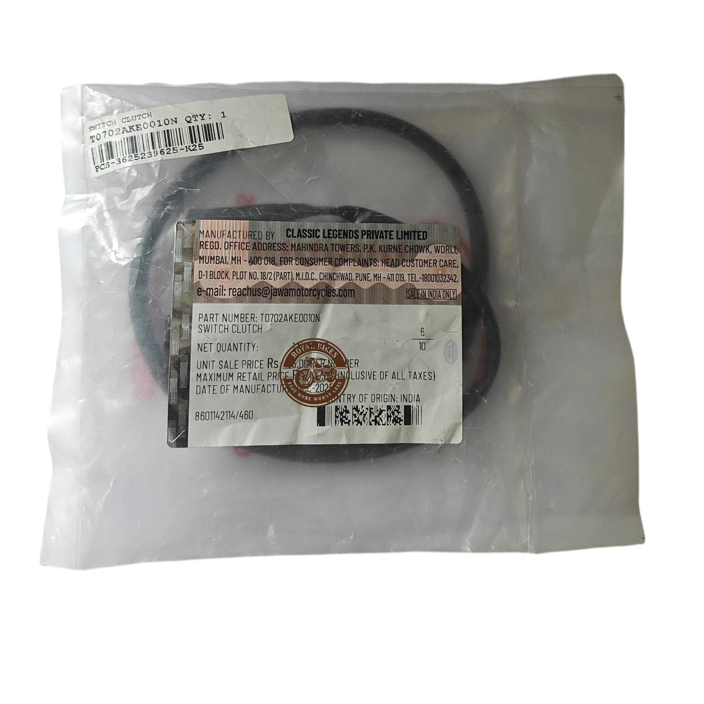 Jawa Genuine Clutch Switch – OEM T0702AKE0010N