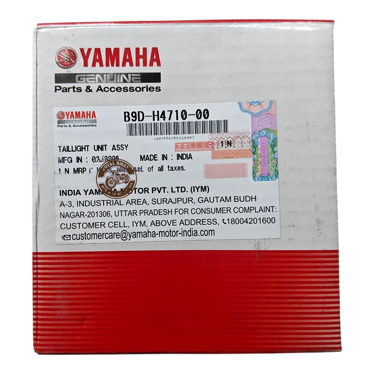 Yamaha Genuine Tail Lamp Assembly for MT-15 – OEM B9D-H4710-00